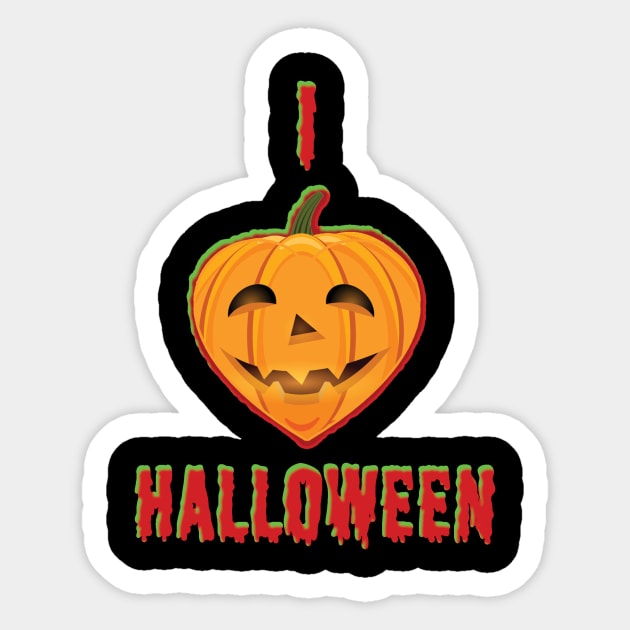 I love Halloween 3D pumpkin Sticker by JamesBosh